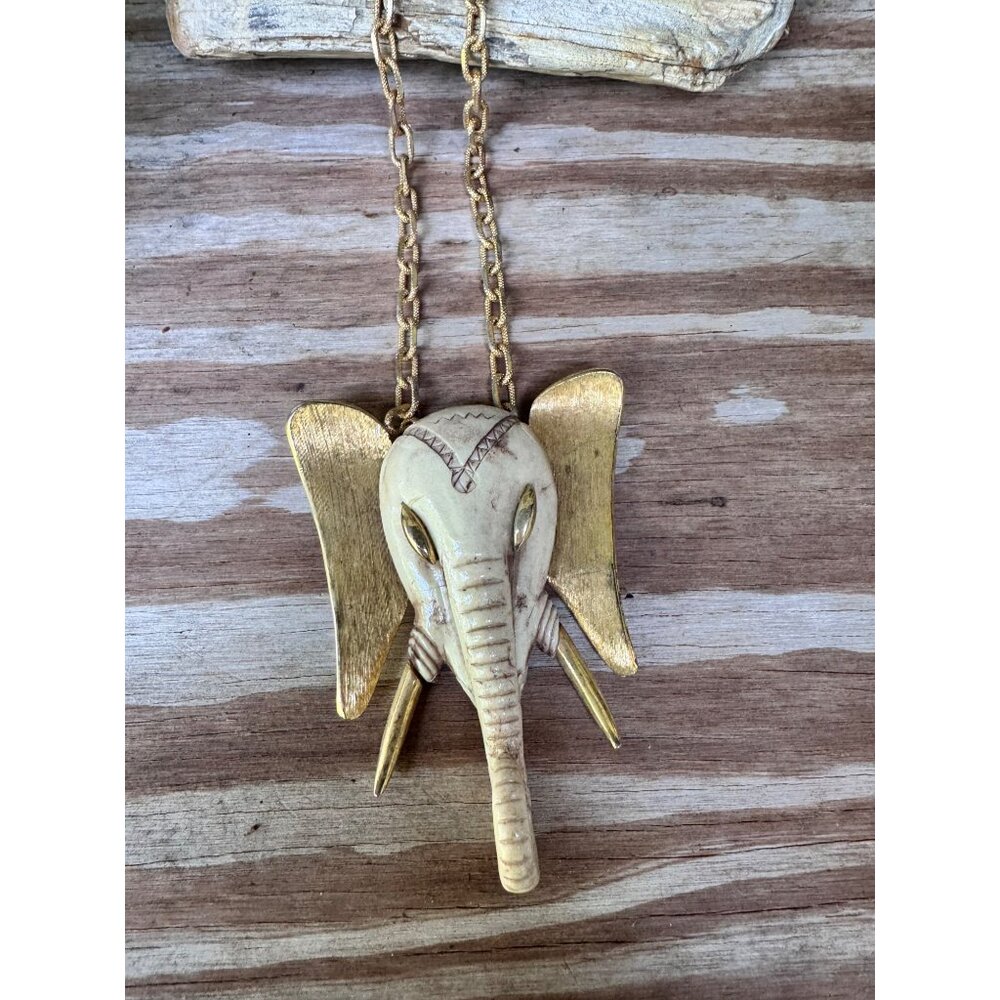 Vintage Luca Razza Elephant Necklace Statement - Picture 6 of 7